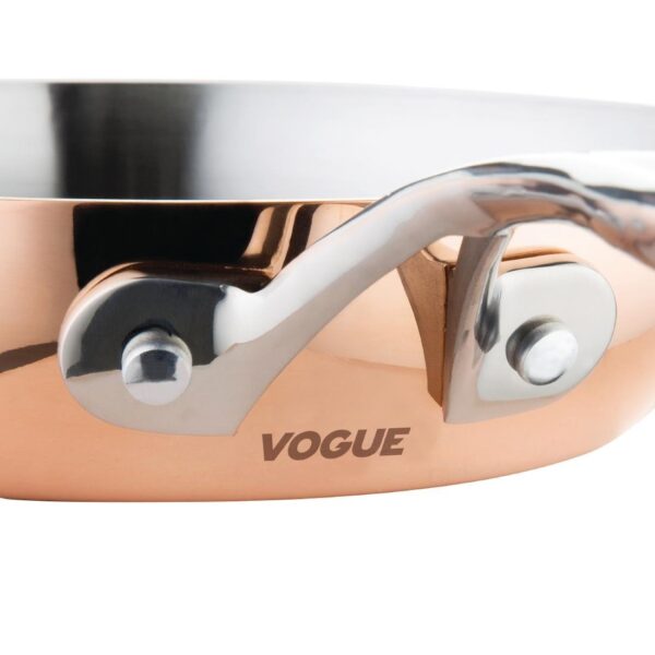 Vogue Induction Tri-Wall Copper Fry Pan - 200x45mm - Image 5
