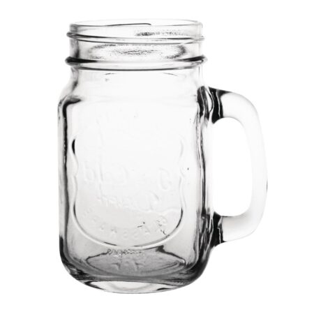 Olympia Handled Drinking Jar Printed "Ice Cold Drink" - 470ml (Box 12)