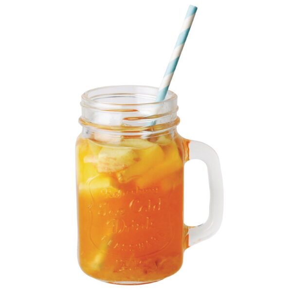 Olympia Handled Drinking Jar Printed "Ice Cold Drink" - 470ml (Box 12) - Image 5