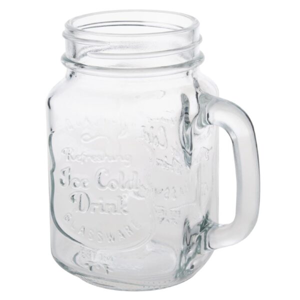 Olympia Handled Drinking Jar Printed "Ice Cold Drink" - 470ml (Box 12) - Image 6