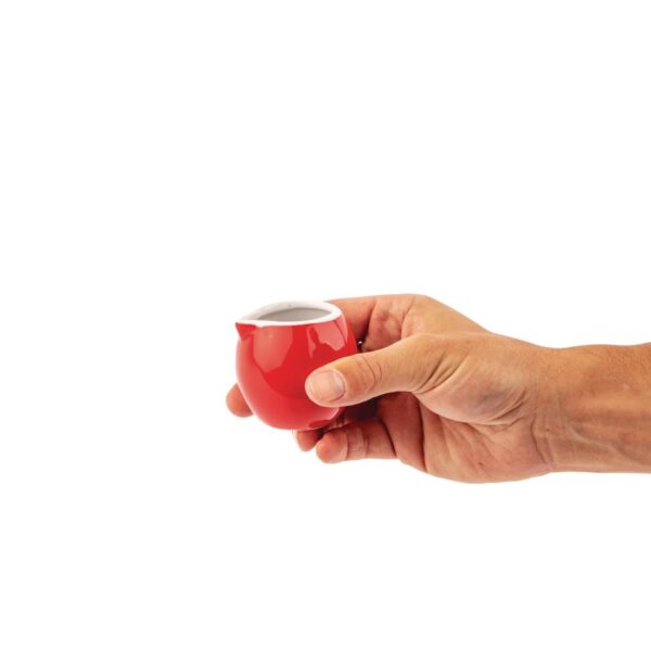 Olympia Cafe Milk Jug Red - 70ml (Box 6) - Image 4