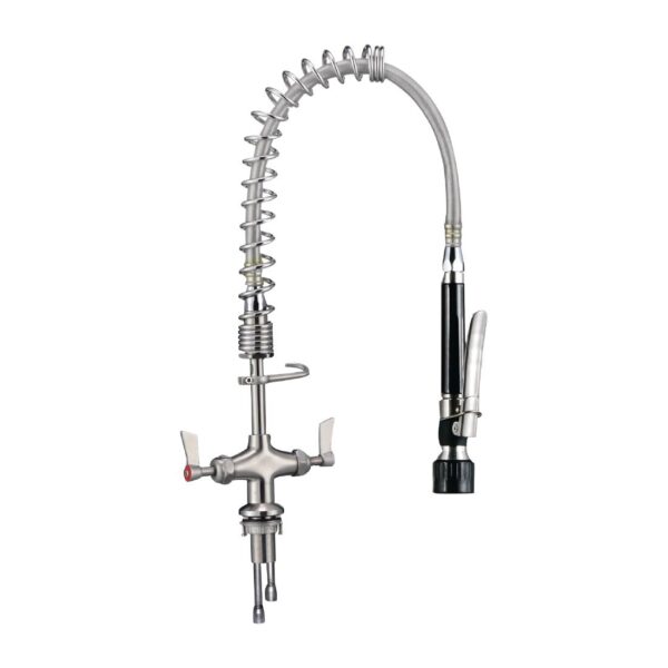 3monkeez Dual Hob Mounted Cafe Pre-rinse unit black handle