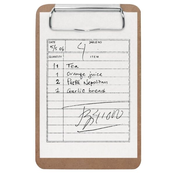 Olympia Wooden Bill Presenter Clipboard - 90x150mm - Image 2