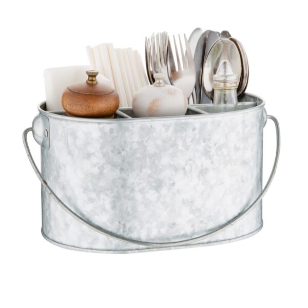Olympia Galvanised Table Tidy - 135(H)x240(W)x175(D)mm - Image 3