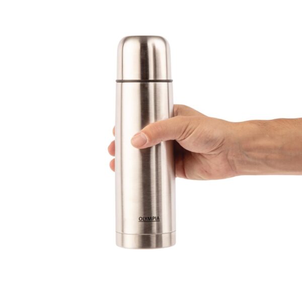 Olympia Vacuum Flask Stainless Steel - 0.5Ltr - Image 4