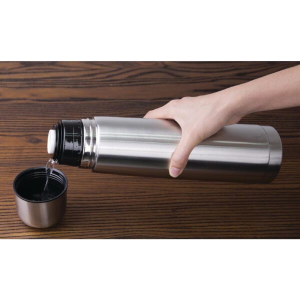 Olympia Vacuum Flask Stainless Steel 1 Litre - Image 6