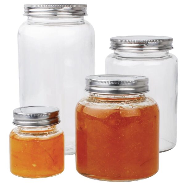 Vogue Glass Jar with St/St Lid - 86x130mm 550ml (Box 6) - Image 2
