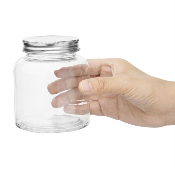 Vogue Glass Jar with St/St Lid - 84x100mm 330ml 12fl oz (Box 6) - Image 5