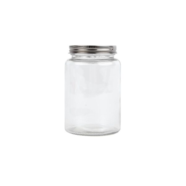 Vogue Glass Jar with St/St Lid - 86x130mm 550ml (Box 6)