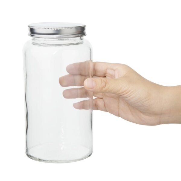 Vogue Glass Jar with St/St Lid - 90x170mm 800ml 28fl oz (Box 6) - Image 4