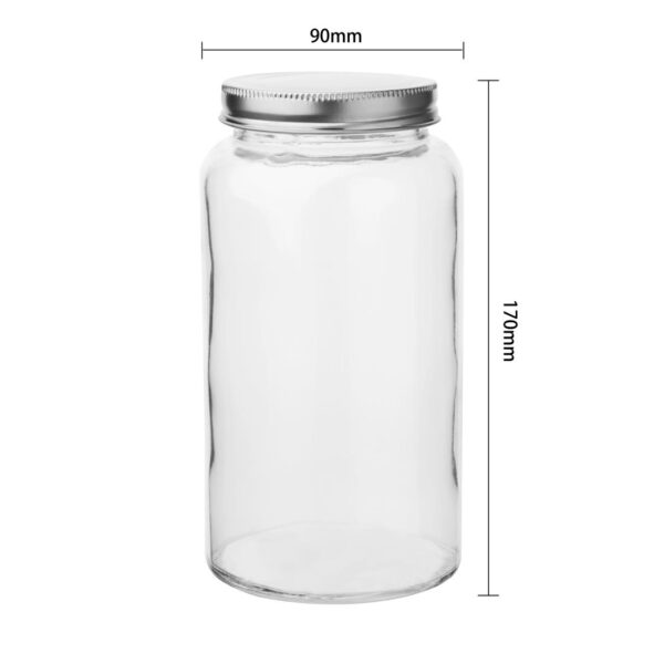 Vogue Glass Jar with St/St Lid - 90x170mm 800ml 28fl oz (Box 6) - Image 5