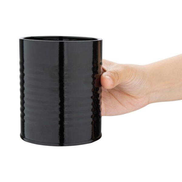 Olympia Tin Can Table Tidy Black - 110(H)x90(W)mm - Image 2