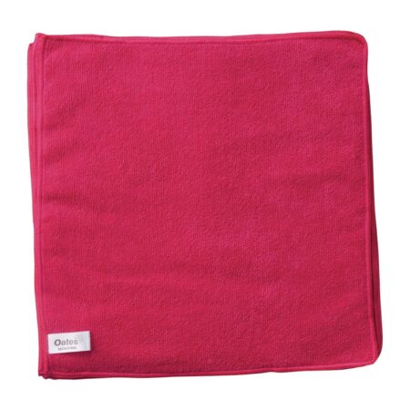 Oates Microfibre Cloth - Red (Pack 10)