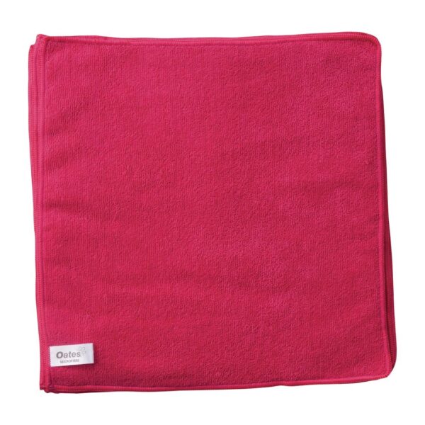 Oates Microfibre Cloth - Red (Pack 10)