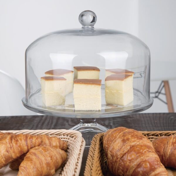 Olympia Glass Cake Stand Dome for Base CS013 - 285x200mm 11 1/5x 7 9/10" - Image 8