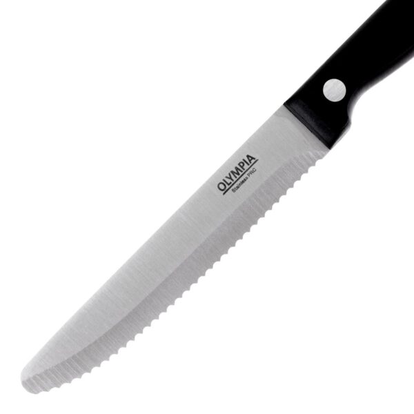 Olympia Rounded Steak Knife Black - 4 1/2" (Box 12) - Image 5