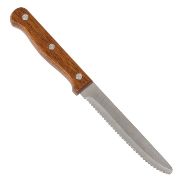 Olympia Rounded Steak Knife Wood - 4 1/2" (Box 12) - Image 3