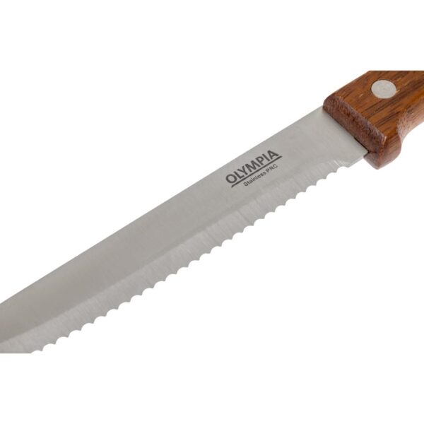 Olympia Rounded Steak Knife Wood - 4 1/2" (Box 12) - Image 4