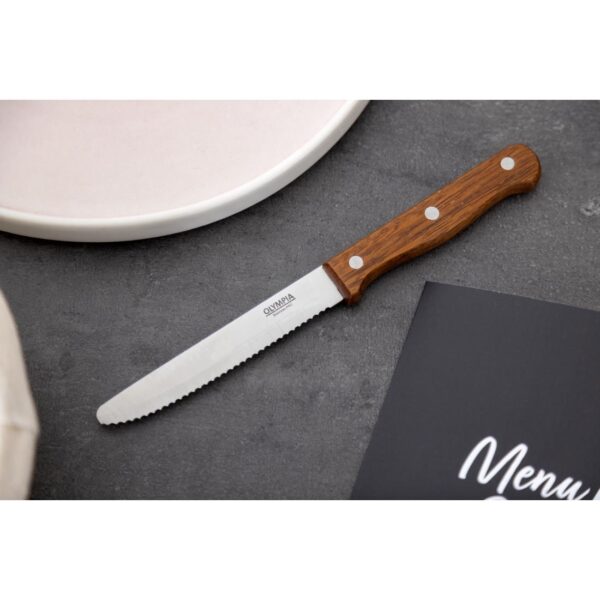 Olympia Rounded Steak Knife Wood - 4 1/2" (Box 12) - Image 7