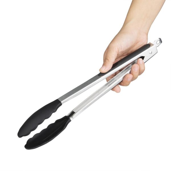 Vogue Silicone Tongs St/St - 300mm - Image 3