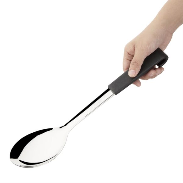 Vogue Serving Spoon Black Handled - 340mm 13" - Image 2