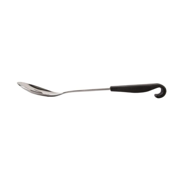 Vogue Slotted Serving Spoon Black Handled - 340mm 13" - Image 2