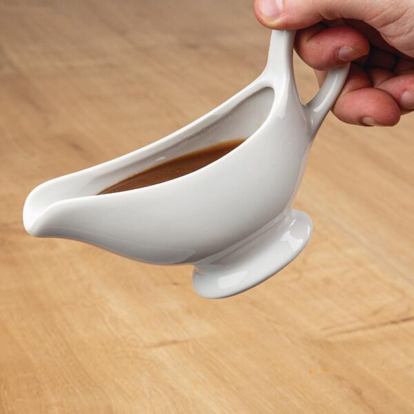 Olympia Whiteware Gravy Boat - 215ml 7.5oz (Box 6) - Image 7