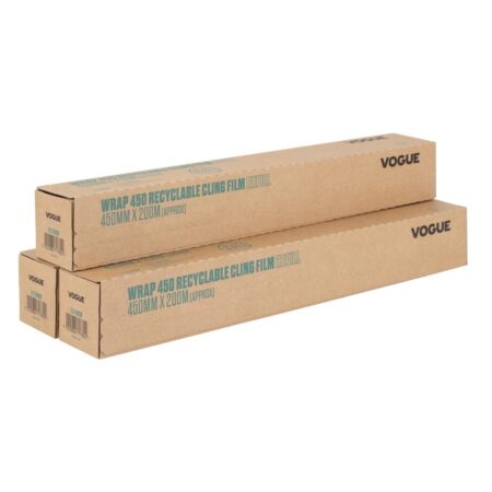 Vogue Recyclable Cling Film Refill for Vogue Wrap 450 Dispenser (Pack 3)