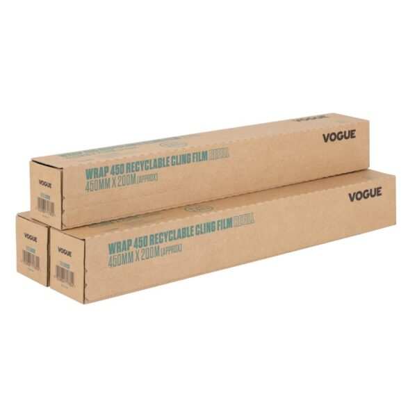 Vogue Recyclable Cling Film Refill for Vogue Wrap 450 Dispenser (Pack 3)