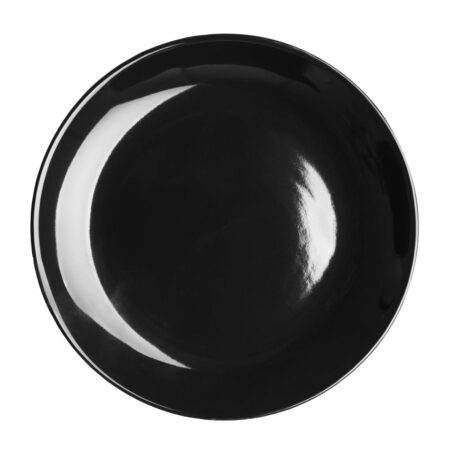 Olympia Cafe Coupe Plate Black - 205mm (Box 12)