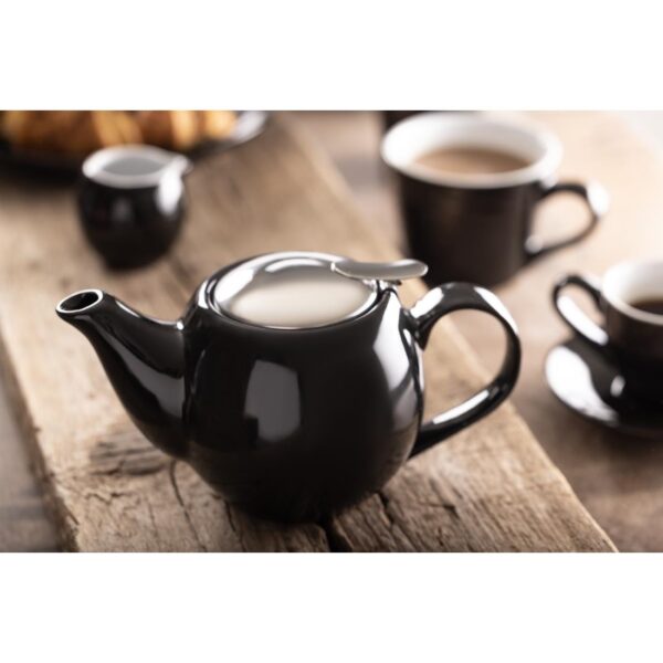 Olympia Cafe Teapot Black - 510ml (Single) - Image 5