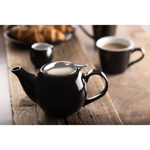 Olympia Cafe Teapot Black - 510ml (Single) - Image 6