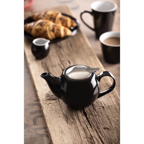 Olympia Cafe Teapot Black - 510ml (Single) - Image 7