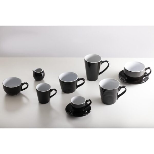 Olympia Cafe Flat White Cup Black - 170ml (Box 12) - Image 3