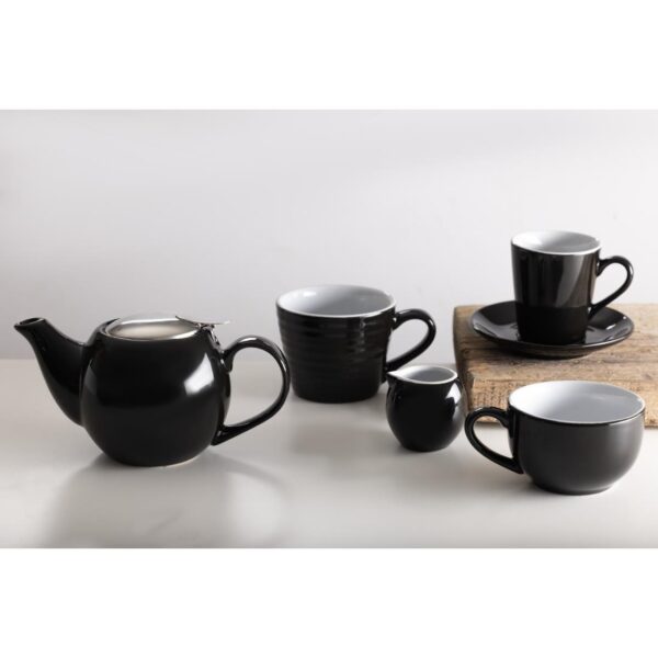 Olympia Cafe Flat White Cup Black - 170ml (Box 12) - Image 4