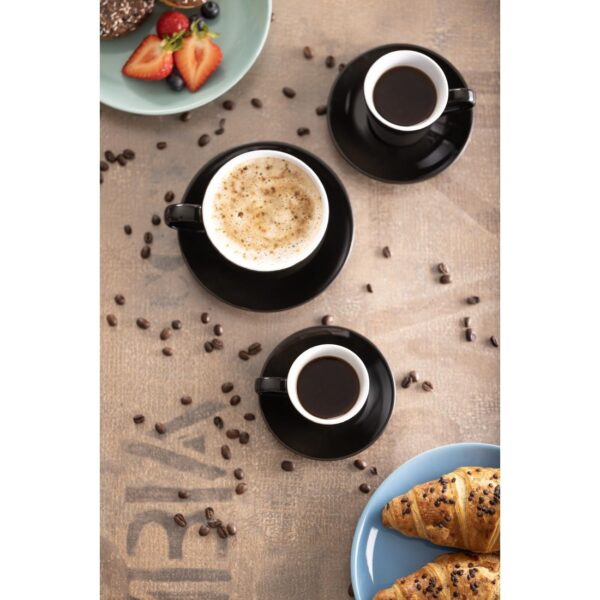 Olympia Cafe Flat White Cup Black - 170ml (Box 12) - Image 8
