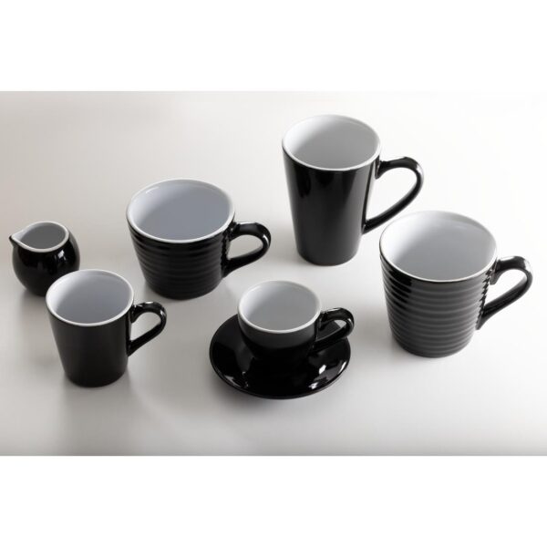 Olympia Cafe Latte Cup Black - 340ml (Box 12) - Image 6
