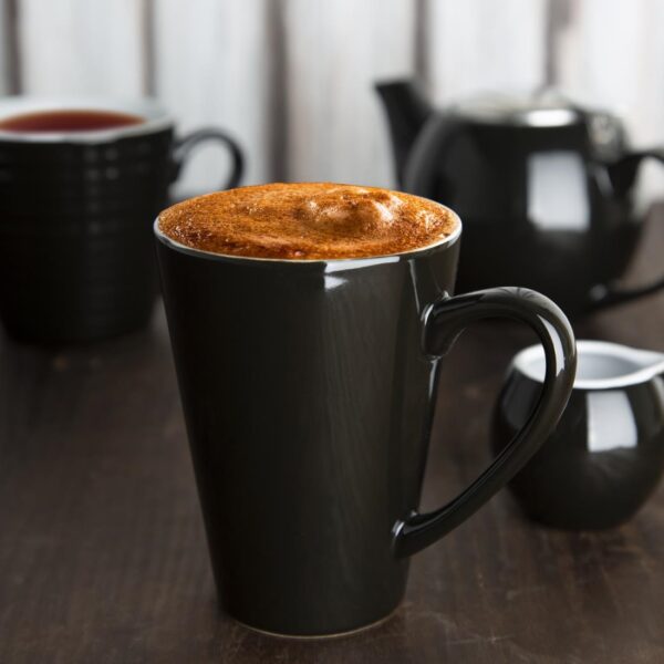 Olympia Cafe Latte Cup Black - 340ml (Box 12) - Image 14