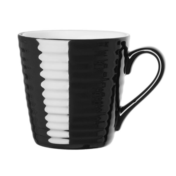Olympia Cafe Mug Black Ripple - 340ml (Box 6) - Image 10