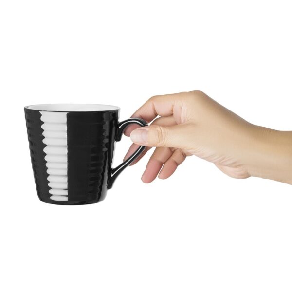Olympia Cafe Mug Black Ripple - 340ml (Box 6) - Image 11