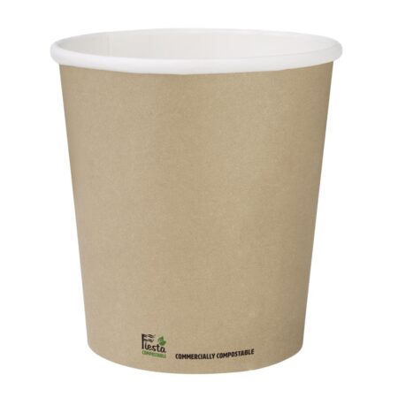 Fiesta Compostable Hot Cup Single Wall Kraft - 225ml (Box 1000)