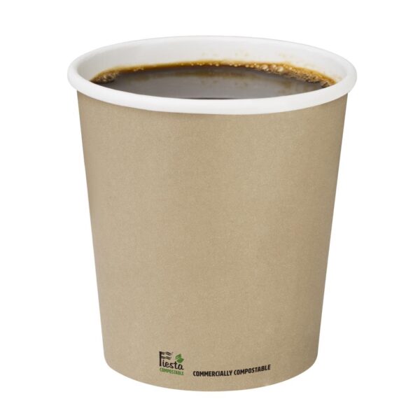 Fiesta Compostable Hot Cup Single Wall Kraft - 225ml (Box 1000) - Image 4