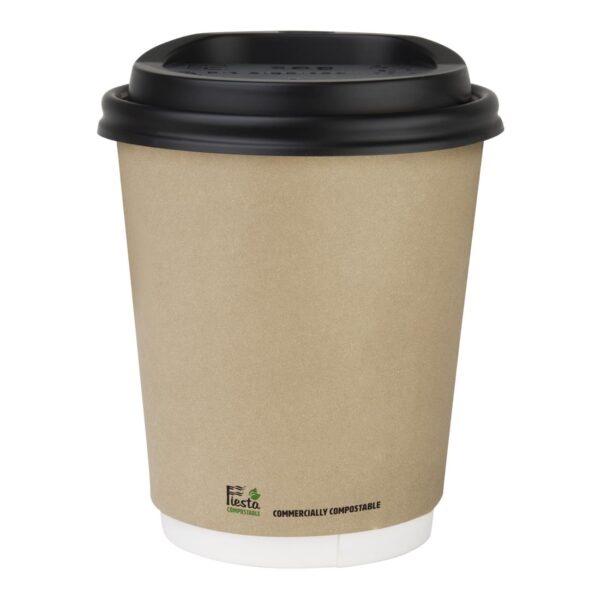 Fiesta Compostable Hot Cup Double Wall 'Kind' Kraft - 225m (Sleeve 25) - Image 2