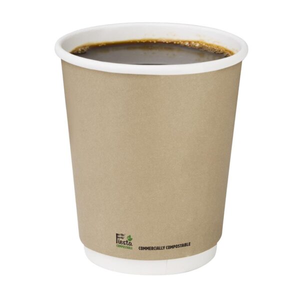 Fiesta Compostable Hot Cup Double Wall 'Kind' Kraft - 225m (Sleeve 25) - Image 4