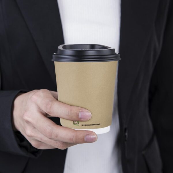 Fiesta Compostable Hot Cup Double Wall 'Kind' Kraft - 225m (Sleeve 25) - Image 5