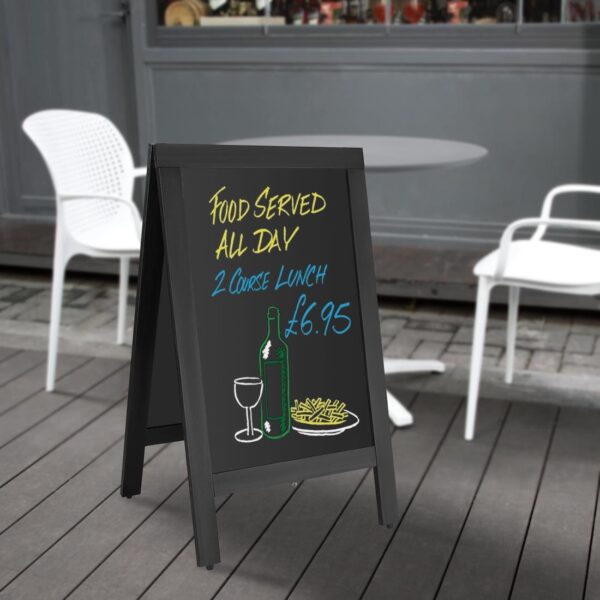 Olympia Pavement Board Black Wooden Frame - 500x850mm - Image 6