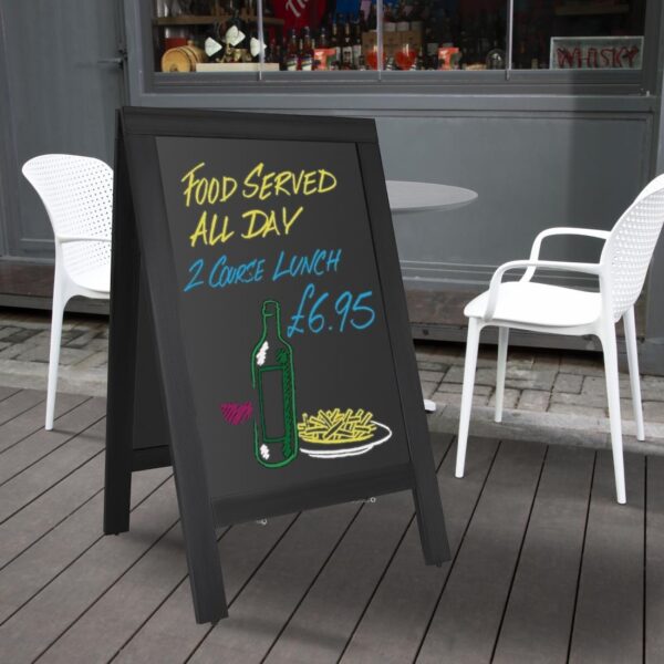 Olympia Pavement Board Black Wooden Frame - 700x1200mm - Image 6