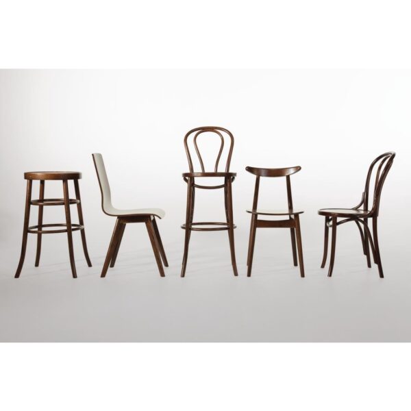 Fameg Bentwood Side Chair Walnut Effect (Pack 2) - Image 3