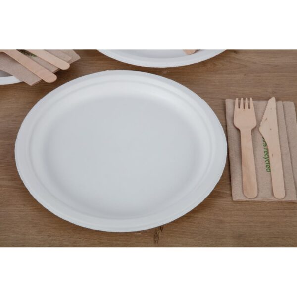 Fiesta Compostable Bagasse Round Plate 10" (Pack 50) - Image 4