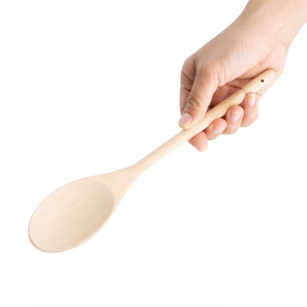 Vogue Wooden Spoon - 254mm 10" - Image 2